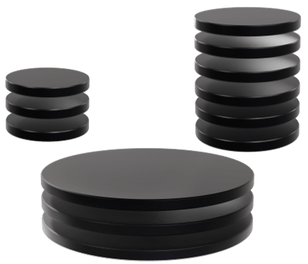 Wizkids Black Bases Round 12pk image 0